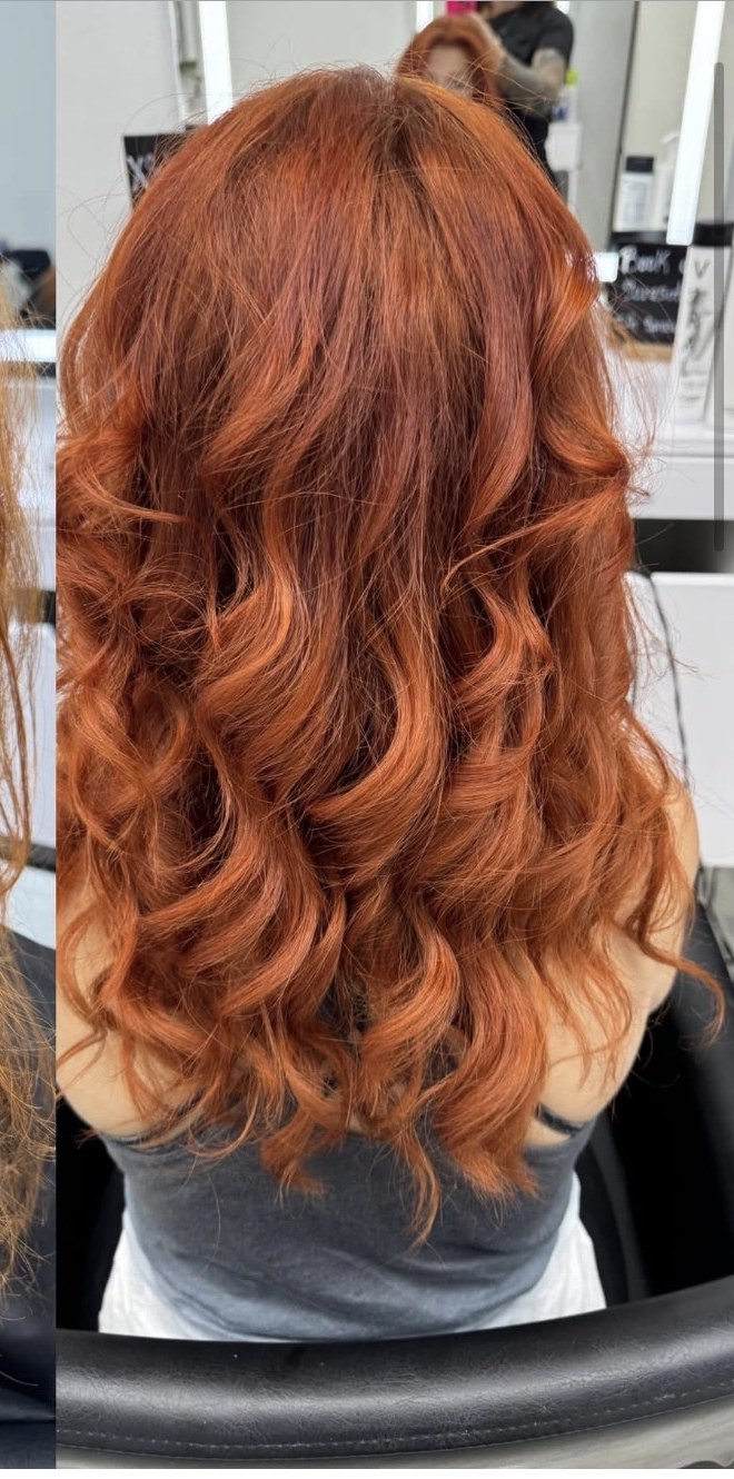 Vibrant rich red curls
